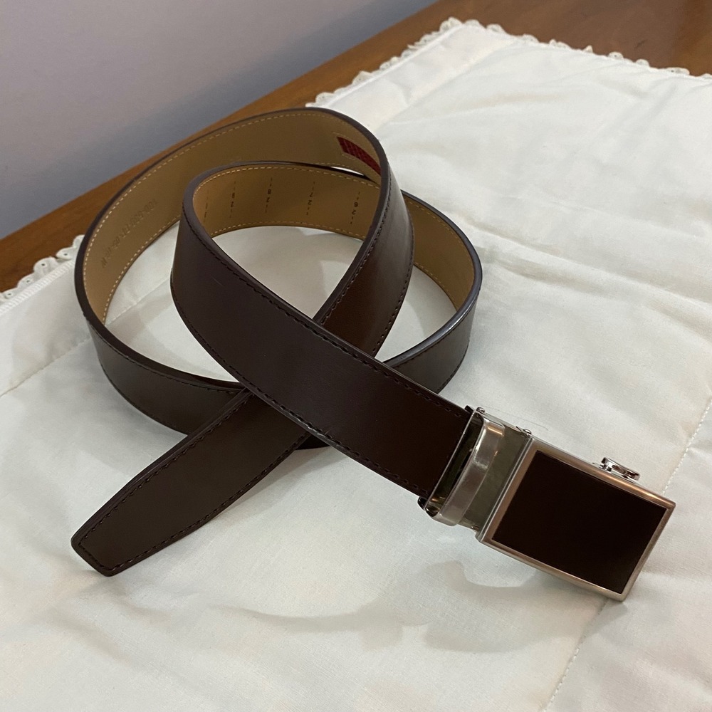 Nexbelt PreciseFit Ratchet Belt Men One Size Brown Leather No Holes Buckle